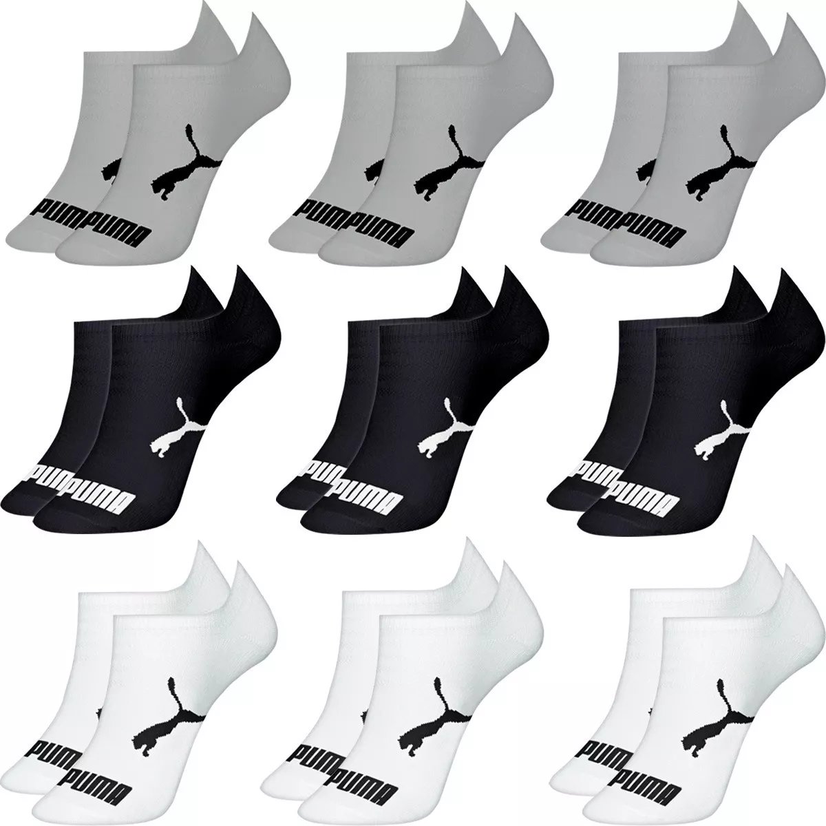 Kit 9 Pares Meias Puma Sapatilha Cano Curto Atacado Original