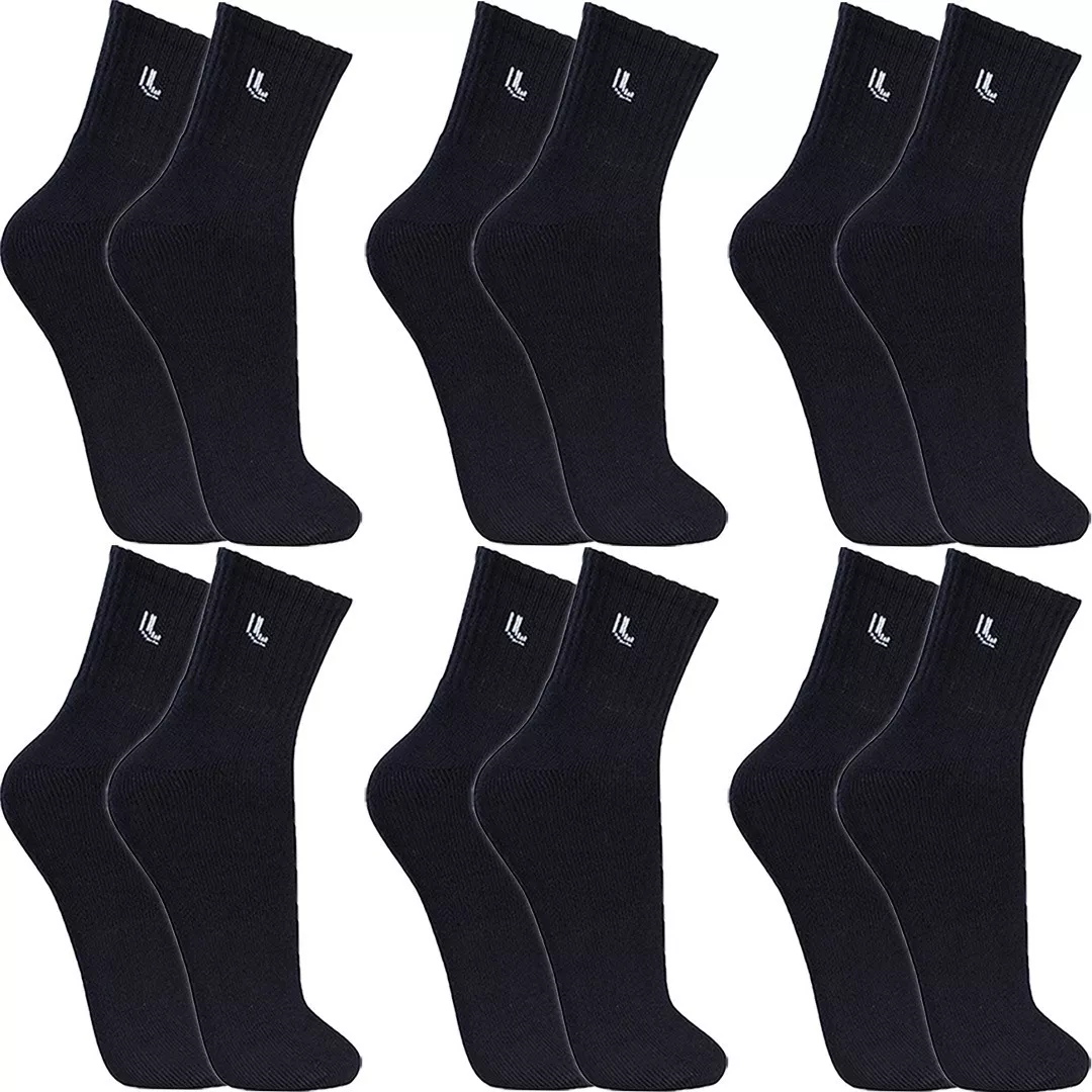 Kit 6 Pares Meias Lupo Cano Médio Alto Academia Original