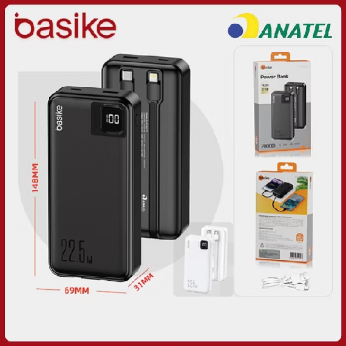 Basike Carregador Portátil Power Bank 20000mAh Bateria Externa Para iPhone Samsung Pow079