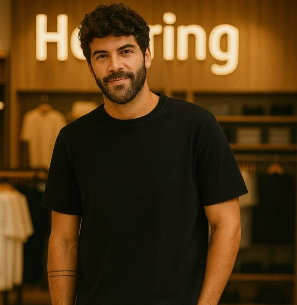 Camiseta Masculina Comfort Em Malha Flamê Hering