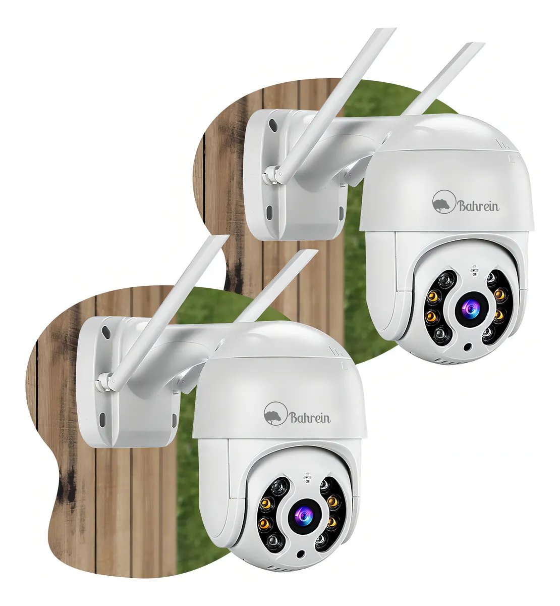 Kit 2 câmeras Ip Icsee Prova D'água Infravermelho Externa Wifi - Bahrein