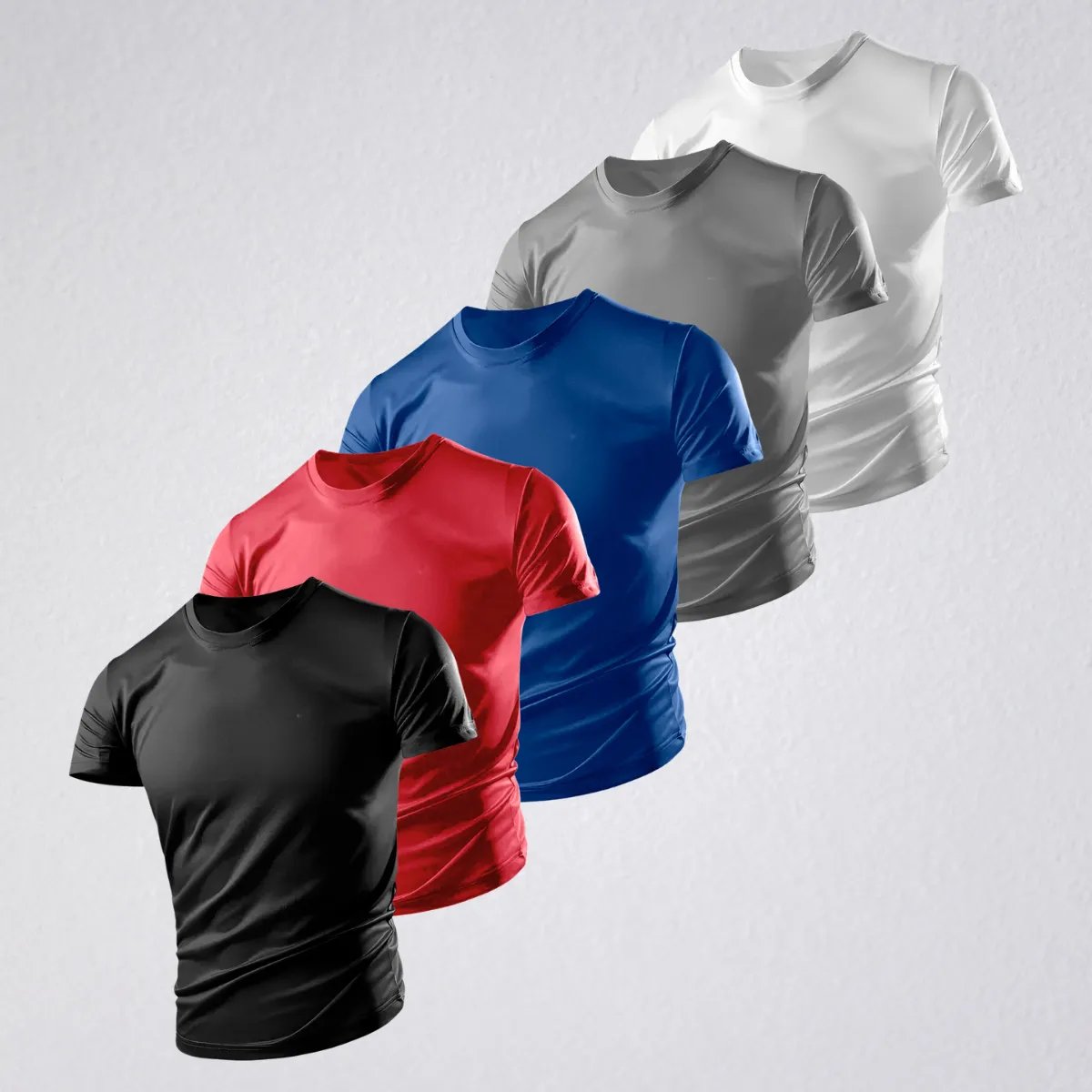 Kit 5 Camisetas Lisas Masculinas Básica Dry Fit Tradicional