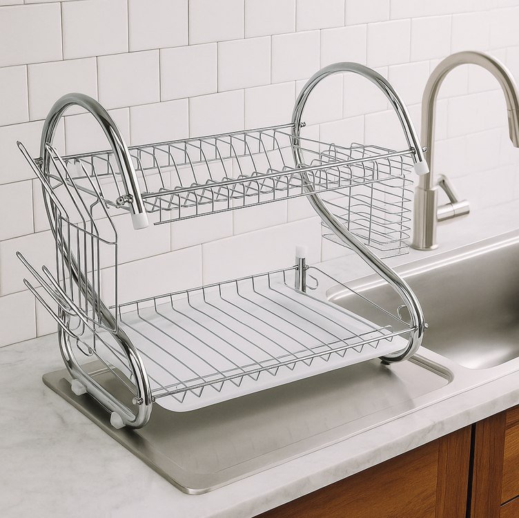 Escorredor De Louça Pratos Talheres Inox Cozinha Duplo