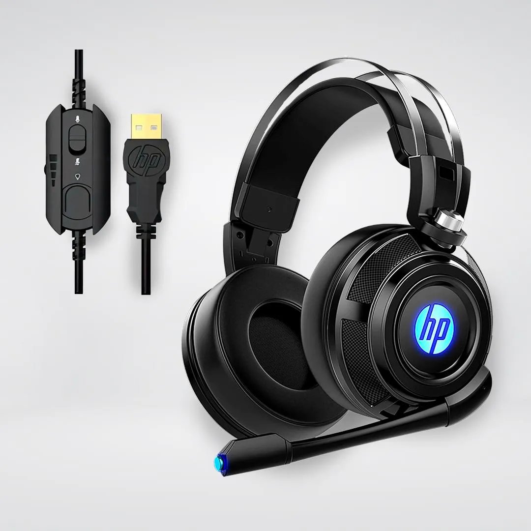 Fone De Ouvido Com Microfone Gamer 1 P2+usb H200 Preto Hp