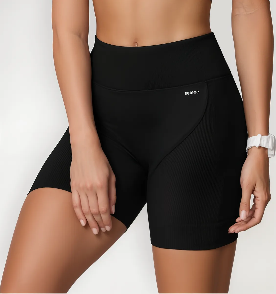 Short Academia Feminino Poliamida Selene Zero Transparência