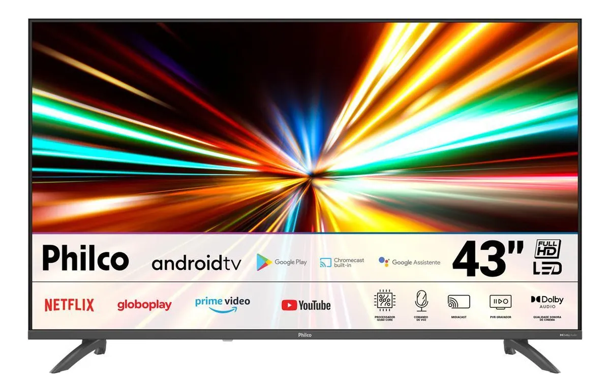 Smart Tv 43 Philco Android Tv Full Hd Borda Infinita
