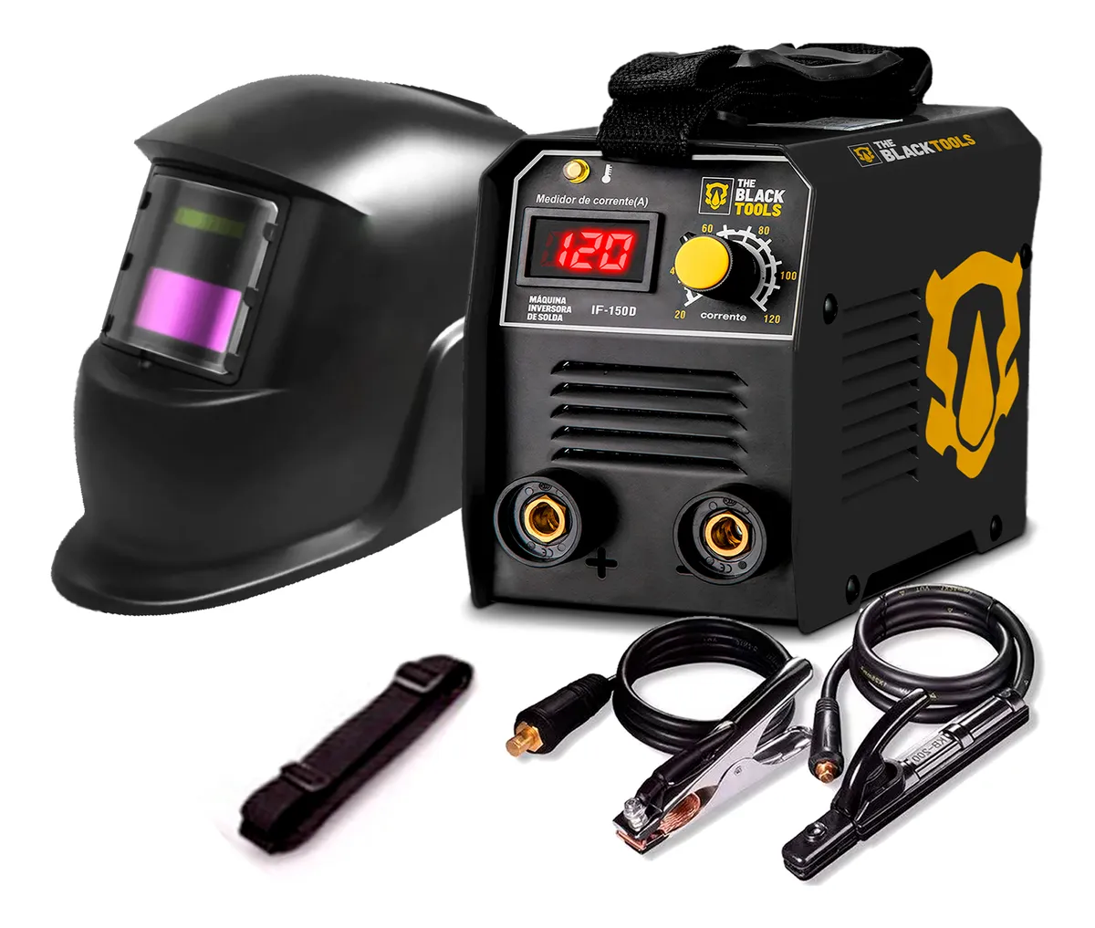 Máquina Solda Portátil Inversora Elétrica Mi150d + Máscara