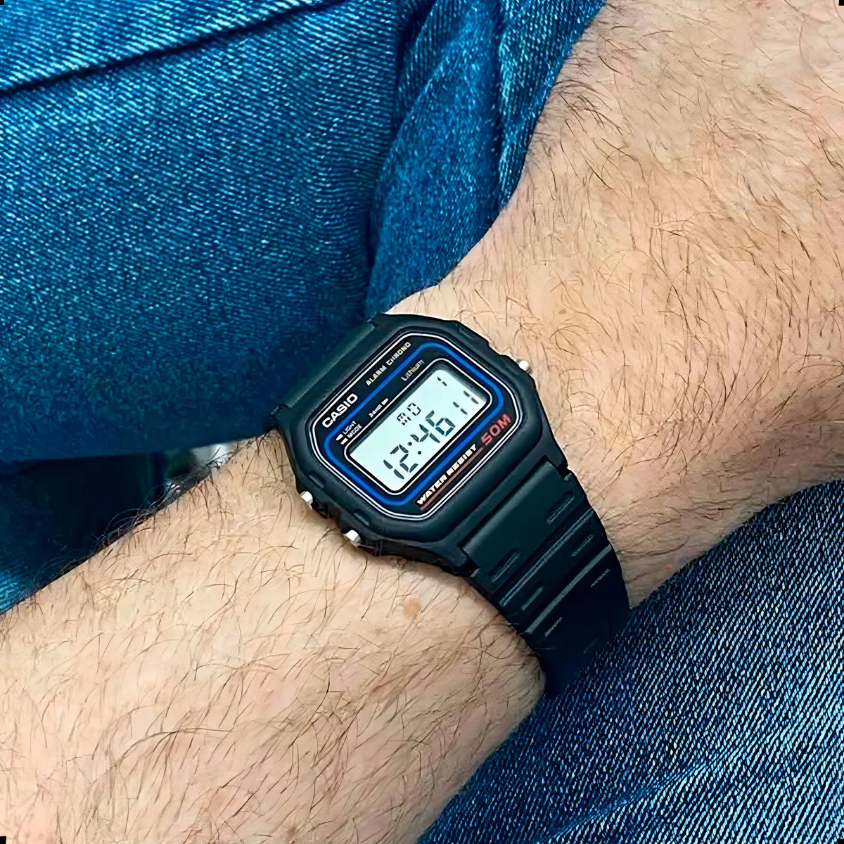Relógio Casio Unissex W-59-1VQ - Digital - Resina Preto