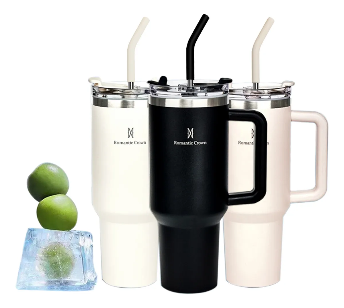 Copo Térmico Gigante 1,2l Inox Com Tampa E Inox Canudo