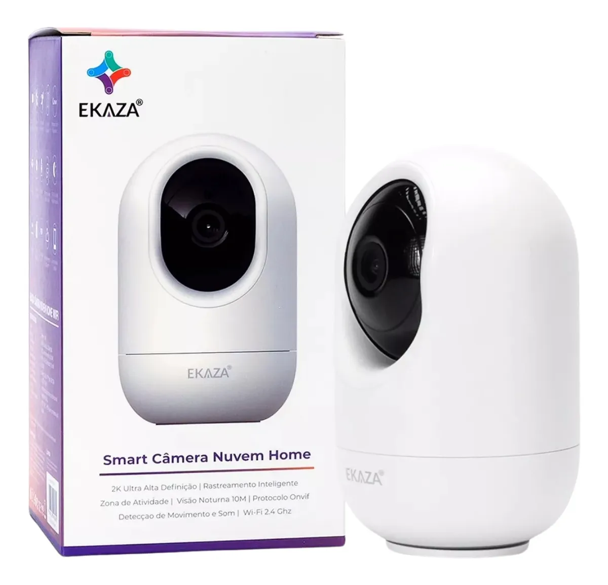 Câmera Nuvem Home Inteligente Wifi 3mp Ultra Hd 2k Ekaza