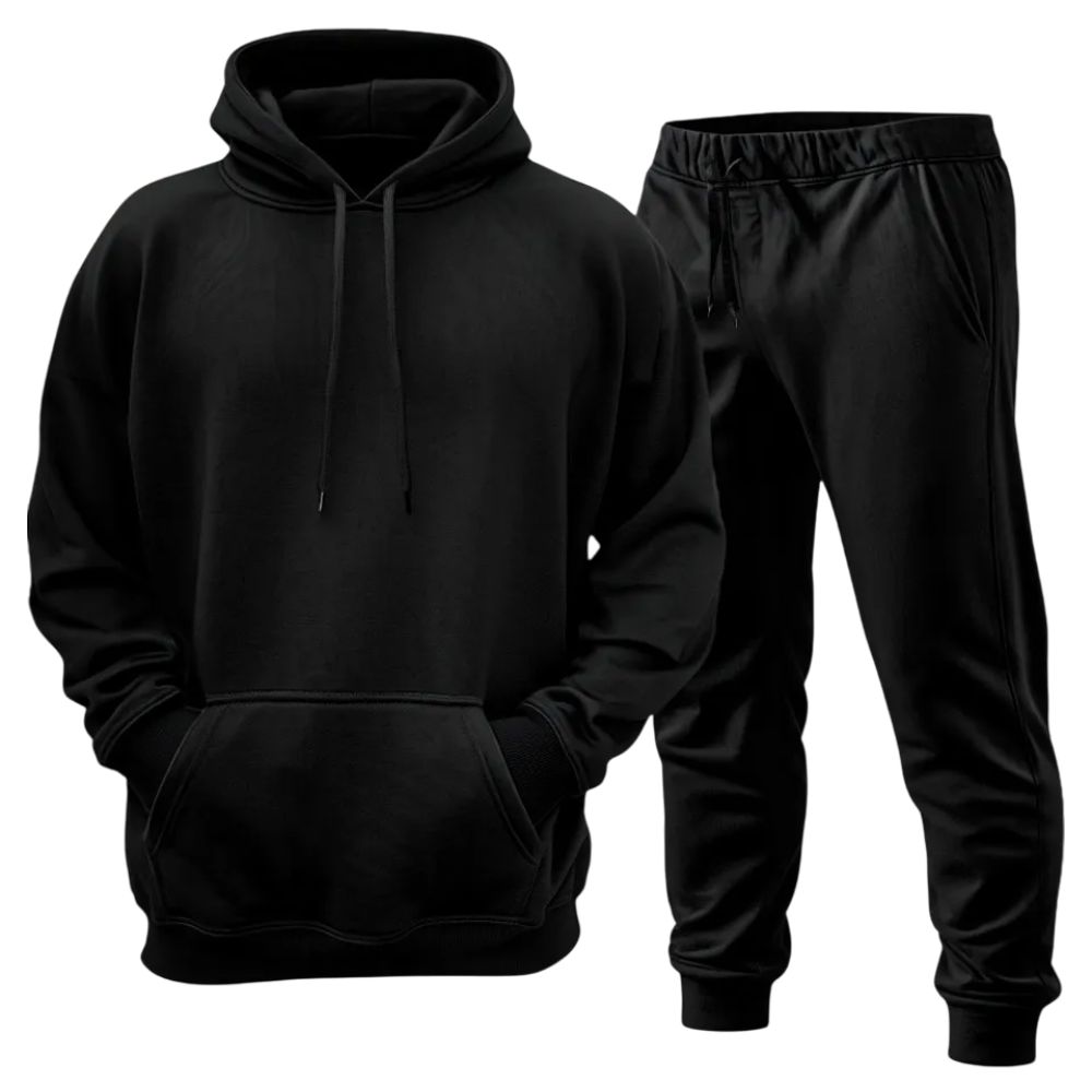 Conjunto Calça E Blusa De Moletom Liso Masculino Unissex