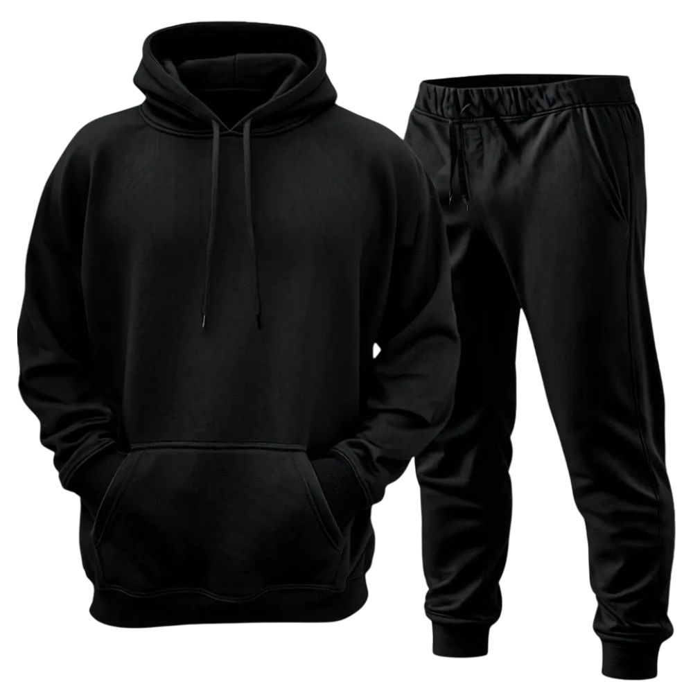 Conjunto Calça E Blusa De Moletom Liso Masculino Unissex