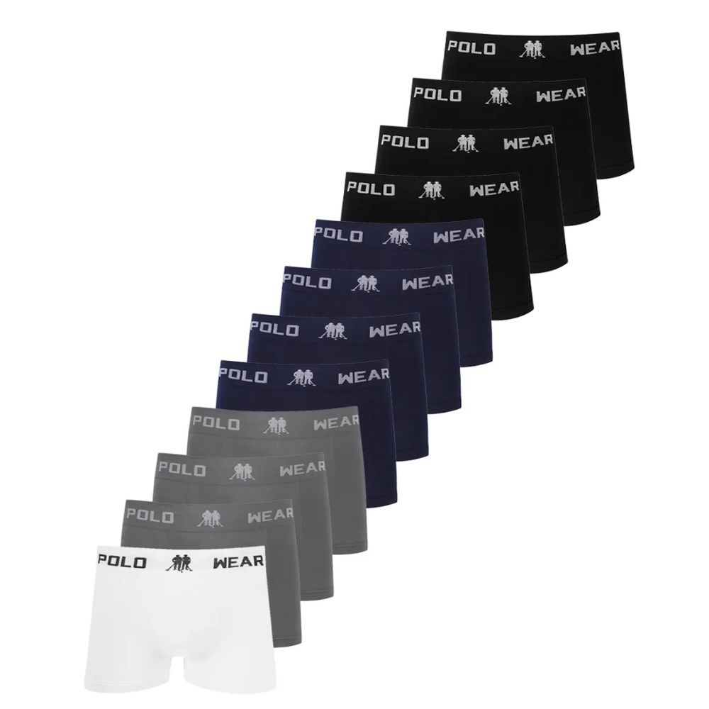 Kit 12 Cuecas Masculinas Boxer Polo Wear