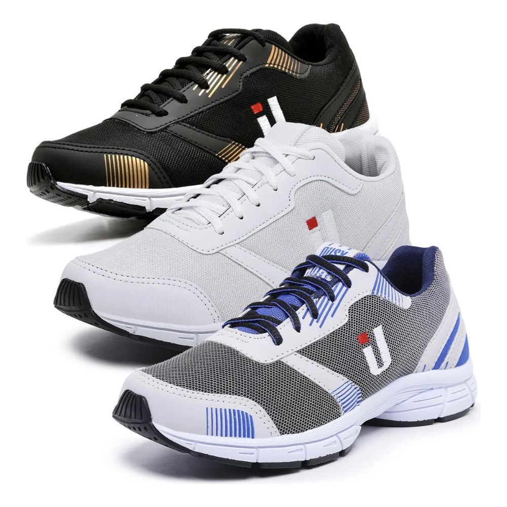 Combo Tênis Masculino Leve Confortável 3 Pares Kit Original
