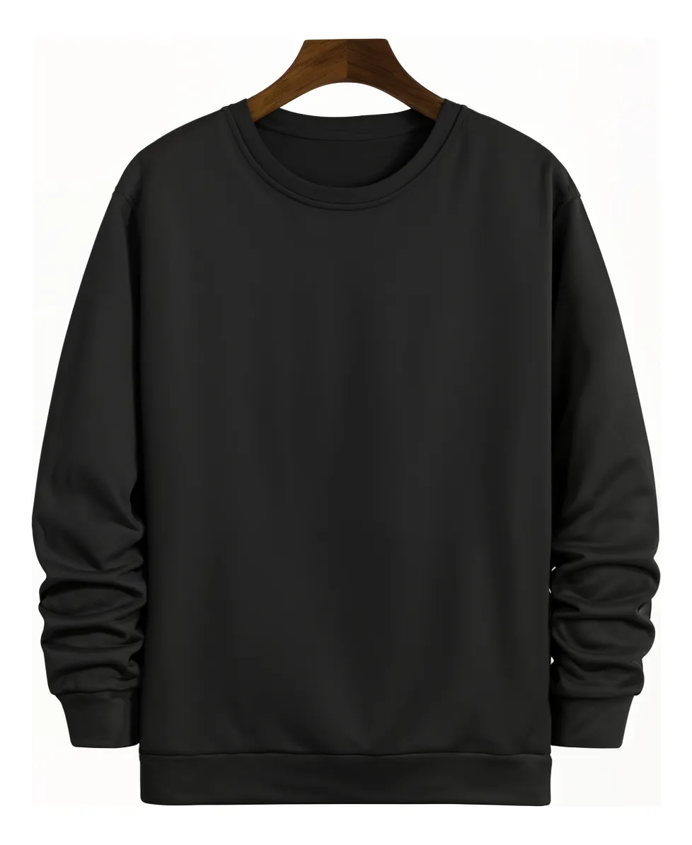 Moletom Blusa Frio Unissex Gola Redonda Careca Liso Promoção