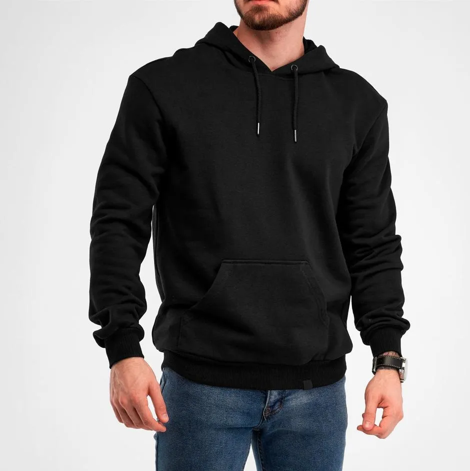 Moletom Unissex Capuz Blusa De Frio Algodão Canguru Casaco