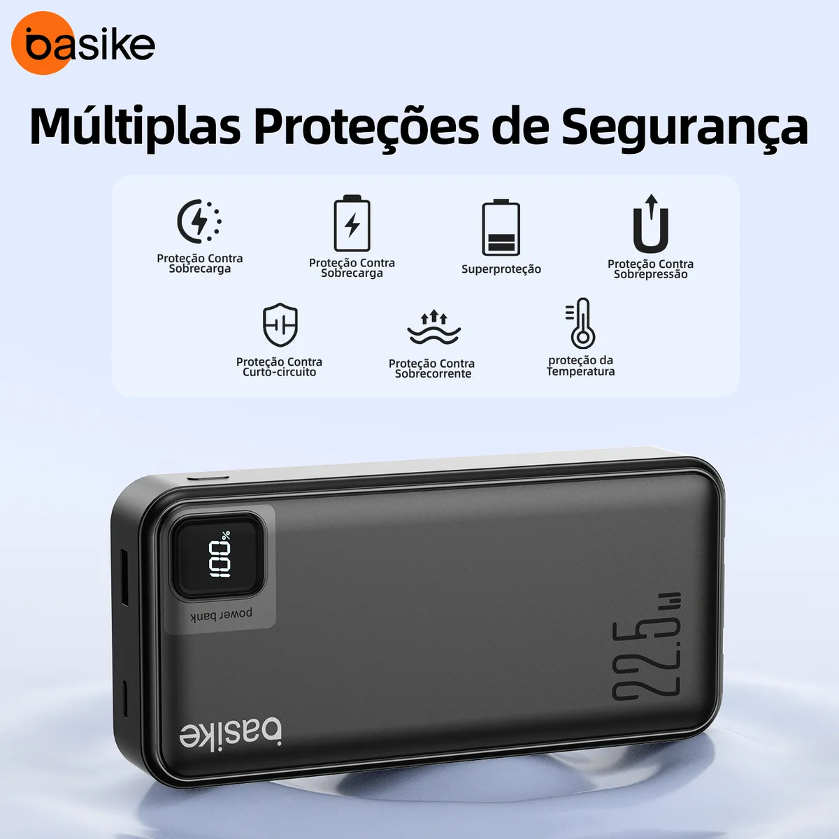 Power Bank 20000mah Portátil Carga Rápida 22.5w Com Display
