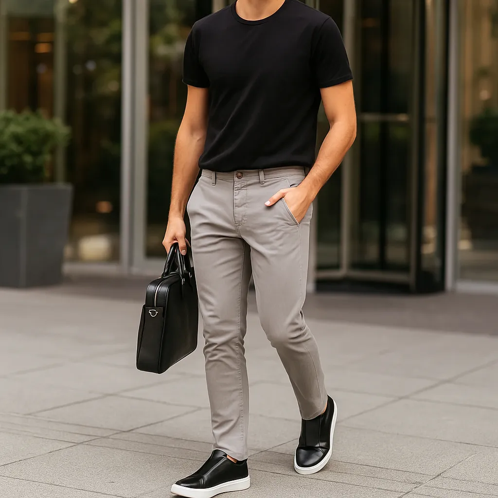 Calça Sarja Masculina Ralph Lauren Cinza-claro