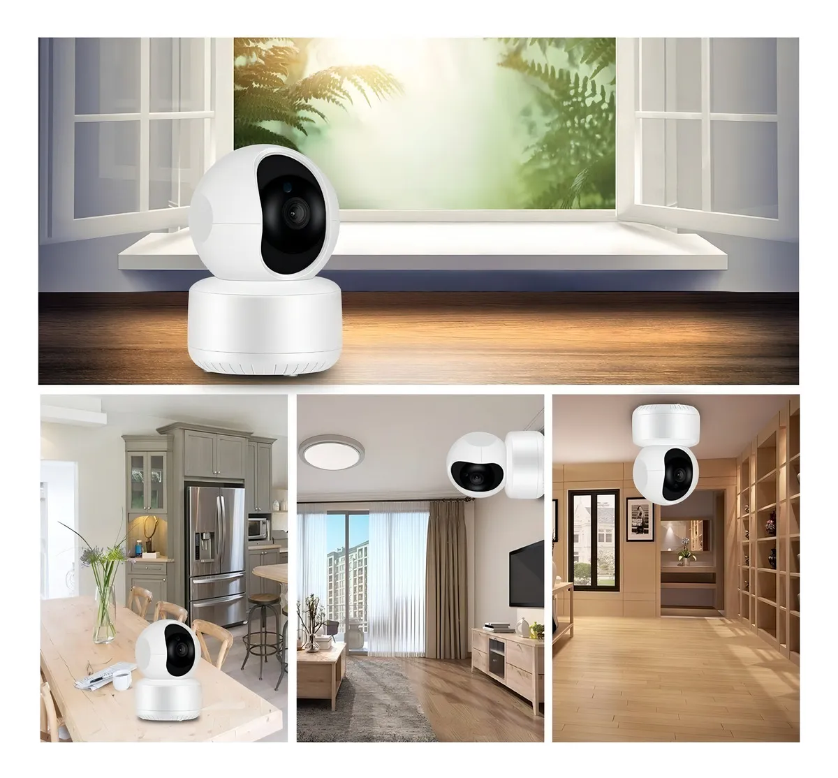 Câmera Inteligente Wifi Novadigital HD 1080p Onvif Tuya Smart Life Alexa Google 110V 220V CS-355A Branca