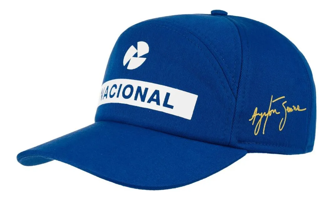 Boné Nacional Original Ayrton Senna Azul Royal