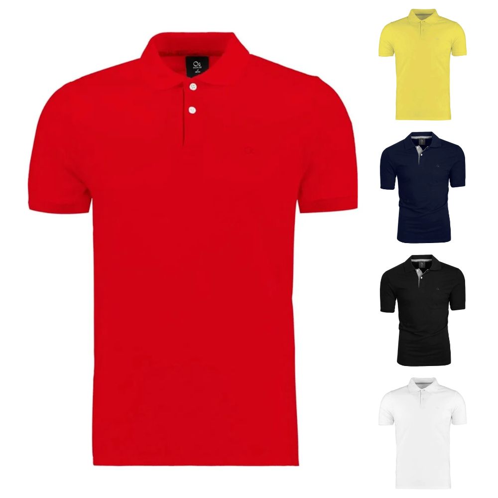 Camisa Polo Basica Essencial Slim Fit Masculina Ogochi