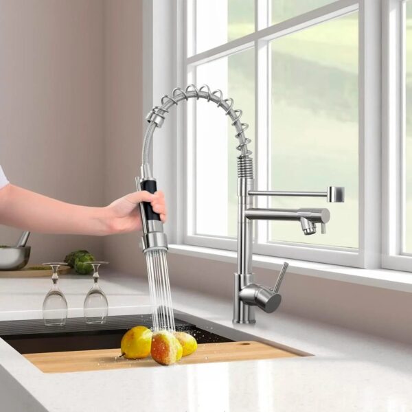 Torneira Cozinha Gourmet Monocomando Com Spray Extensor