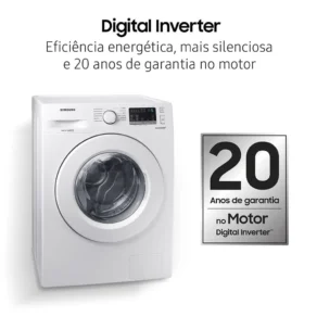 Lava e Seca Digital Inverter Samsung Ecobubble WD10M Branca 10.1kg