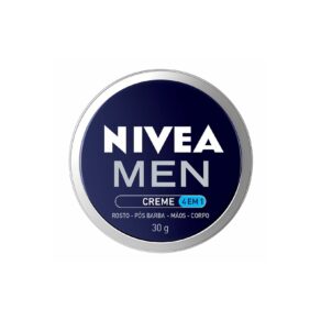NIVEA MEN Creme 4 em 1 30g, Hidratação Intensa, Evita Ressecamento, Corporal, Facial, Mãos, Pós Barba, Pele Normal e Extrasseca