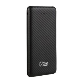 I2GO, Carregador Portátil (Power Bank) 10000mAh, 2 Saídas USB + 1 Saída/Entrada USB-C, Preto, i2GO Plus
