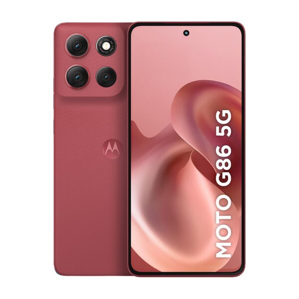 Smartphone Motorola Moto g86 5G - 256GB 24GB (8GB RAM+16GB Ram Boost) Tela 1.5K pOLED, 50MP Sony camera OIS Moto AI, videos em 4K, IP68 + IP69 - Vermelho