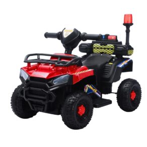 Carro Elétrico Infantil Policial 6v Frente/Ré Maxi Toys (Vermelho)