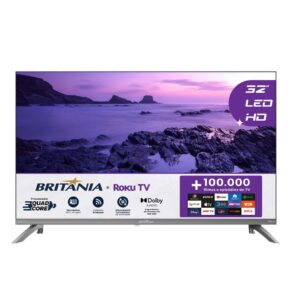 Smart Tv 32 Hd Britânia B32cra Roku Tv Led Wi Fi Hdmi Usb