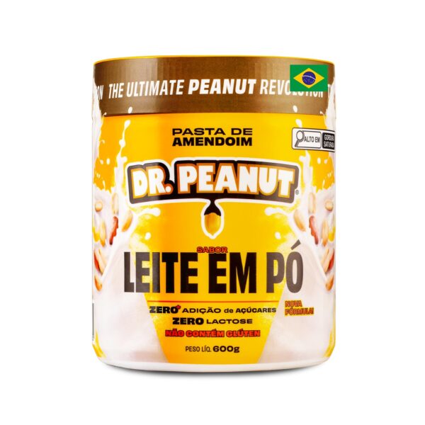 Pasta de Amendoim Dr. Peanut 600g Sabor Leite em Pó