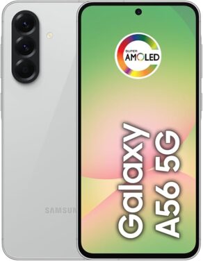 Smartphone Samsung Galaxy A56 5G 256GB, 8GB RAM, Câmera 50MP, IP67, Super AMOLED 6.7", Recursos AI, Cinza