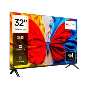 TCL, Smart TV, 32 Polegadas, HD QLED, Wi-Fi, Bluetooth, Google TV, 2 HDMI, HDR10, Dolby Audio, 32S5K