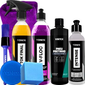 KIT SHAMPOO V-FLOC CERA TOK FINAL REVITALIZADOR INTENSE 240ML VONIXX PRETINHO VINTEX