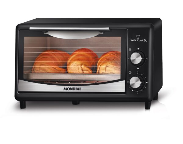 MONDIAL Forno Pratic Cook 6L, Preto, 650W, 220V - FR-09