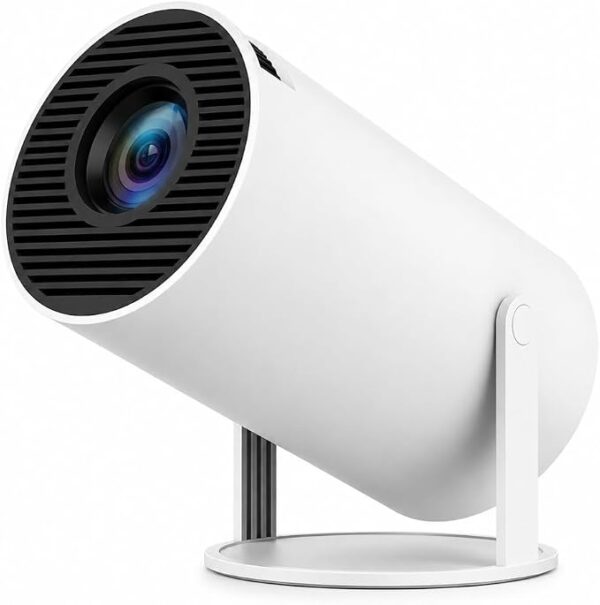 Mini Projetor Hy300 Portátil 5G Wi-Fi 6 Bluetooth 5.0 Android 11 4K 1080P Full HD 8000 Lumens LED Auto Correção Trapezoidal Horizontal Rotação 180° Ideal para Projeções Cinemáticas Premium