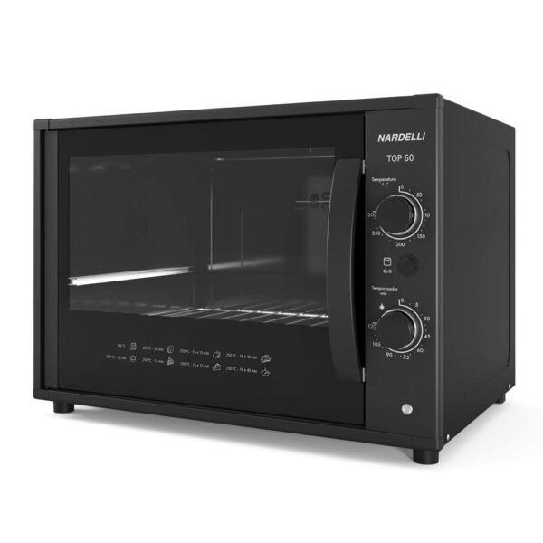 Forno Nardelli El�trico Bancada Top 60 Black 60 Litros