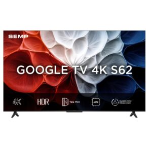 SEMP, Smart TV 4K UHD, 43“, Google TV, Google Assistente, Comando por Voz, Googlecast Integrado, Design Sem Bordas, Dolby Audio, 43S62