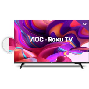AOC 43S5135/78G - Smart TV LED 43" Full HD, Design sem bordas, Wi-Fi, Conversor Digital, USB, HDMI