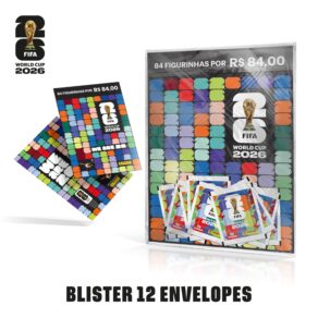 Kit 12 Envelopes de Figurinhas da Copa do Mundo da FIFA 2026™ + Cartela