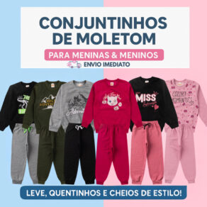 Conjunto moleton masculino e feminino de inverno infantil moda infantil barato