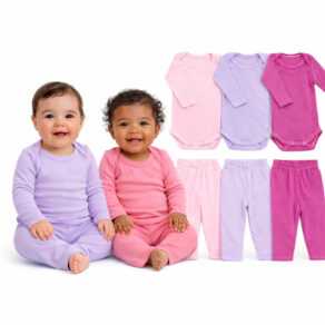 Kit 12 Peças Body + Mijao bebe Menina e Menino Manga Longa Infantil Bori P ao G