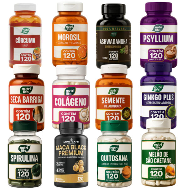 Suplemento Alimentar Proteínas com Fibras e Enzimas- 120 cápsulas - 100% NATURAL