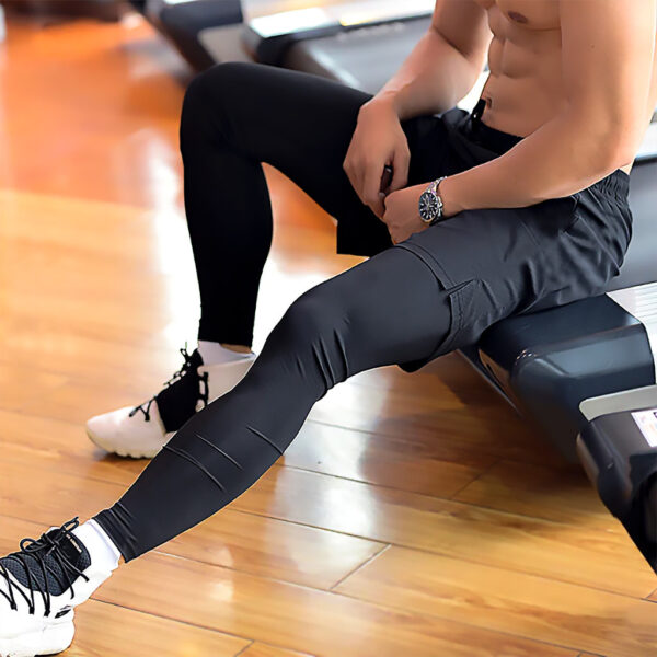 Calça Corrida de Compressão 2 em 1 Masculina