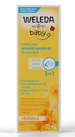 Weleda Babycreme de Calêndula | Proteção Natural Contra Assaduras | Fórmula Suave com Calêndula e Camomila | 75 ml