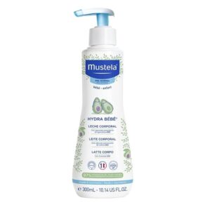 Mustela Hydra Bebê 300ml - Hidratante Infantil Corpo e Rosto - Feito com 97% de Ingredientes de Origem Natural e Hipoalergênico - Seguro Desde o Nascimento