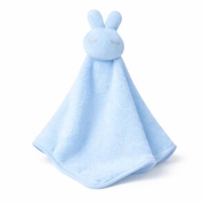 Naninha Premium para Bebê 30x30 Plush Antialérgica Paninho de Conforto com Pelúcia Macia para Sono do Bebê, Naninha para Berço Carrinho e Enxoval de Recém-Nascido (Coelho Azul)