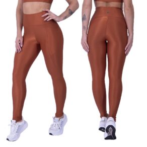 Legging Feminina Cintura Alta para Academia, Compressão, Poliamida, Fitness, Wonder Lush com Bolsos